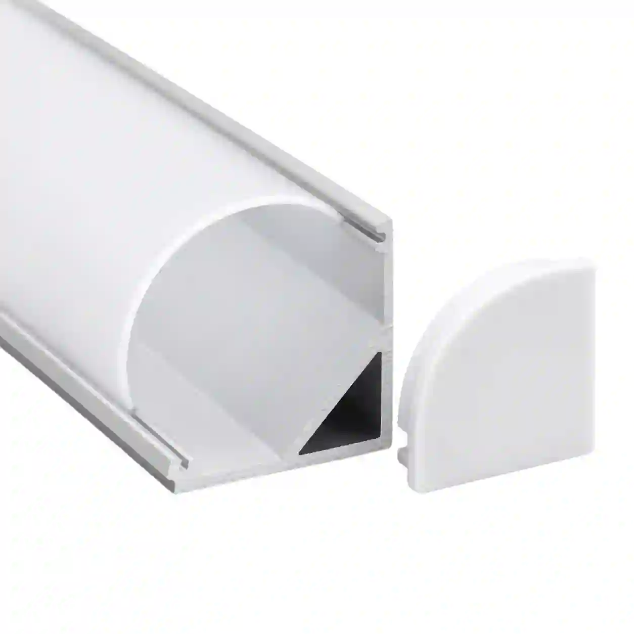 Technický průřez profilu RO5 16x16mm rohový 45 stupňů vnitřní úhlopříčka 10,5mm eloxovaný hliník